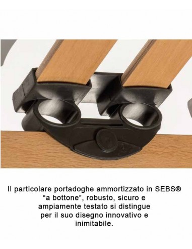 Rete detraibile ergonomica fissa in legno Baldiflex Replay