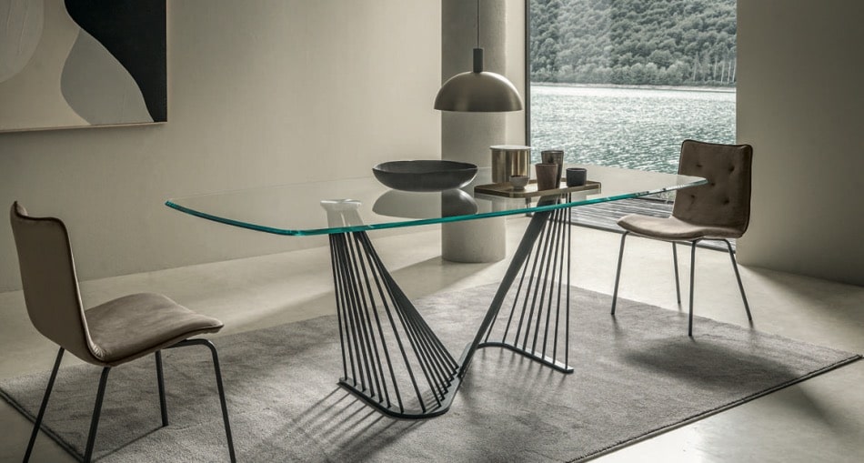 Glass dining tables